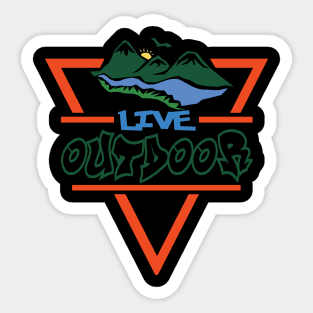 Live in Outdoor Mountain Camping Sticker